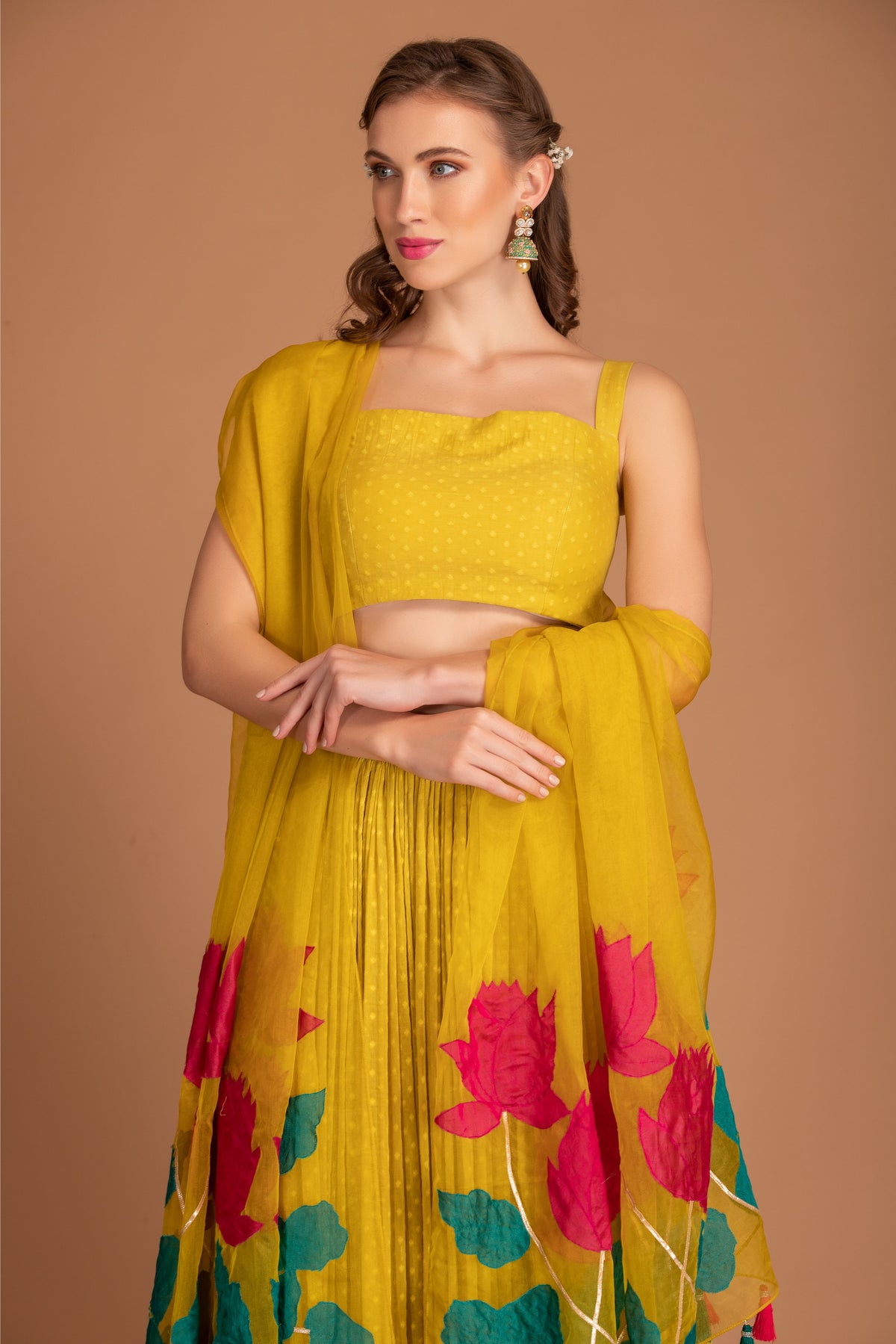 Jasmine Yellow Embroidered Lehenga Set